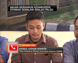 Akuan berkanun Azharuddin Othman semalam adalah palsu