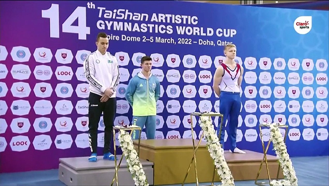 Guerre en Ukraine - Polémique : Le gymnaste Russe Ivan Kuliak affiche sur le podium le "Z" en soutien à l'armée russe et à Vladimir Poutine lors de la Coupe du monde de gymnastique à Doha