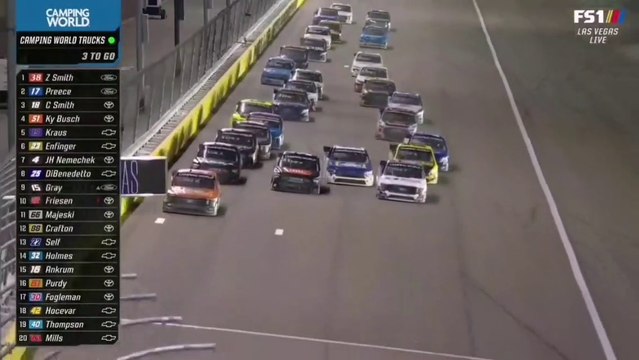 NASCAR TRUCK SERIES LAS VEGAS 2022 Race Crazy Finish Smith Win Hunter Nemecheck Anderson Boyd Big Crash