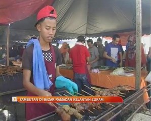 Sambutan di bazar Ramadan Kelantan suram
