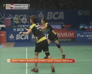 Beregu wanita negara ke separuh akhir Terbuka Indonesia