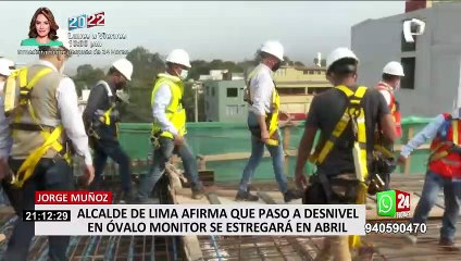 Jorge Muñoz anunció que obras del óvalo Monitor Huáscar están en 81%