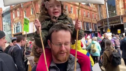 Wood family at Leeds Stop the War Rally 6-3-22