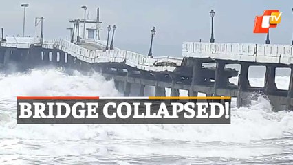 Puducherry: Iconic Pier At Rock Beach Collapses Due To High Waves