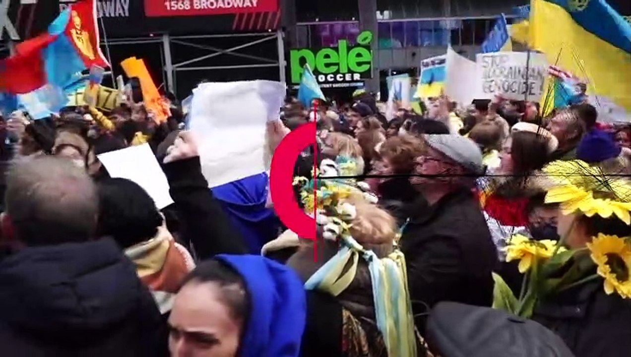 Tausende bei Pro-Ukraine-Demonstration auf dem Times Square