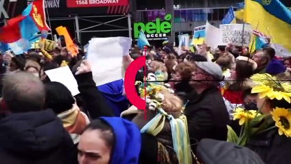 Tausende bei Pro-Ukraine-Demonstration auf dem Times Square