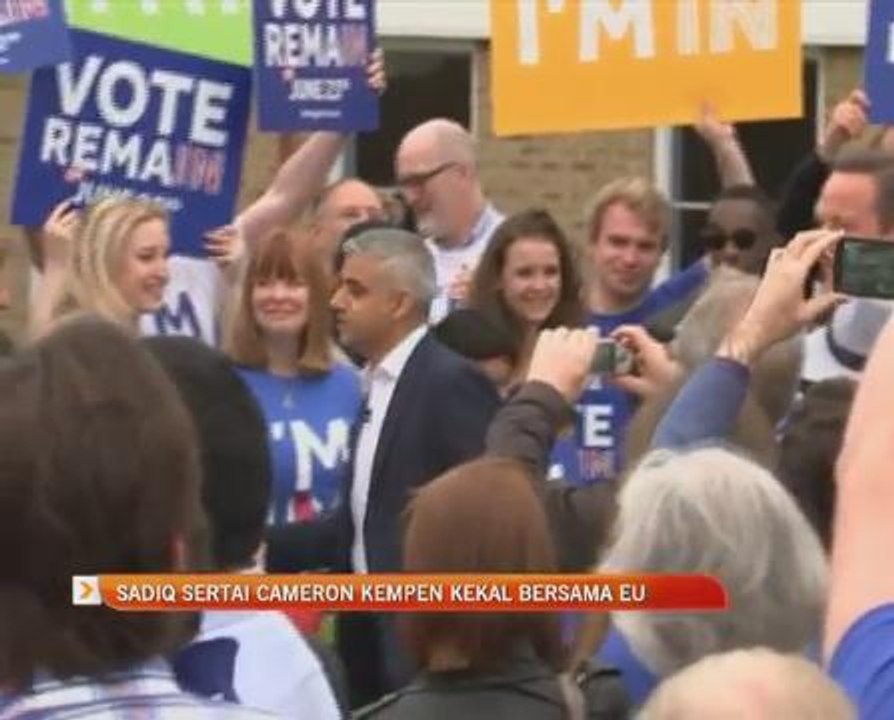 Sadiq Khan sertai David Cameron kempen kekal bersama EU