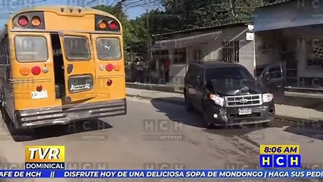 Accidente de tránsito deja pérdidas materiales en el Bo. El Banco de Choloma, Cortés