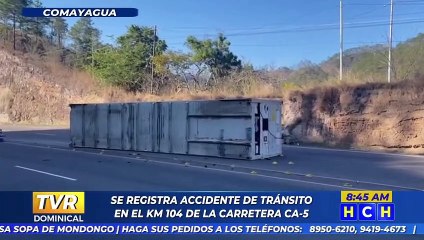 Se registra accidente de tránsito en el Km 104 de la carretera CA-5