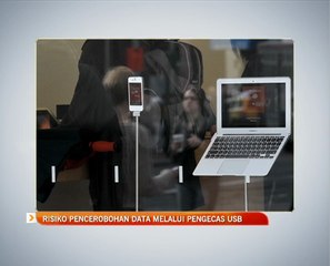 Risiko pencerobohan data melalui pengecas USB