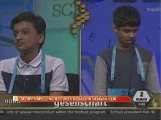 Scripps Spelling Bee 2016 berakhir dengan seri