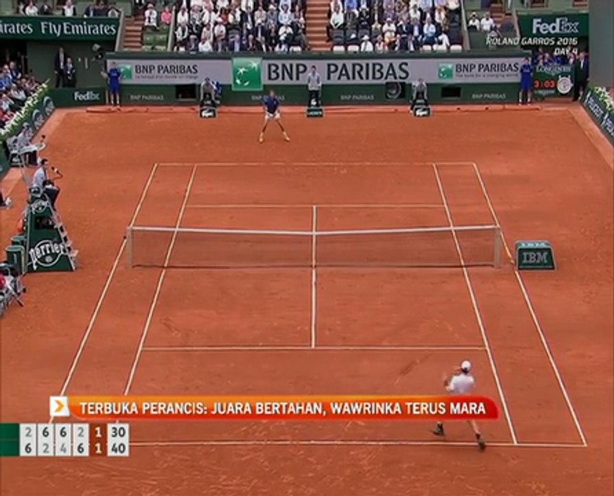 Terbuka Perancis: Juara bertahan, Wawrinka terus mara