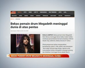 Bekas pemain drum megadeth meninggal dunia di atas pentas