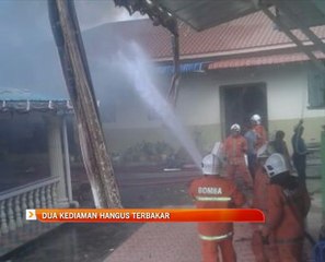 Dua kediaman hangus terbakar di Kampung Tupong Batu Kuching