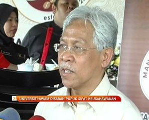 Universiti awam disaran pupuk sifat keusahawanan