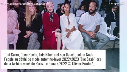 Joakim Noah fou de sa fiancée Lais Ribeiro : Coups de langues coquins au défilé Elie Saab