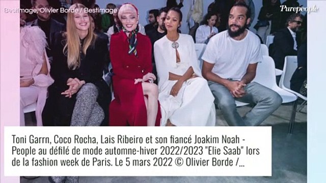 Joakim Noah fou de sa fiancée Lais Ribeiro : Coups de langues coquins au défilé Elie Saab