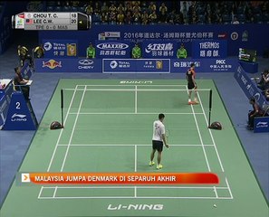 Piala Thomas: Malaysia jumpa Denmark di separuh akhir