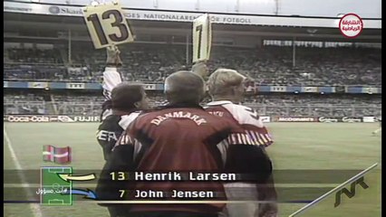 الشوط الاول مباراة السويد و الدنمارك 1-0 كاس اوروبا 1992