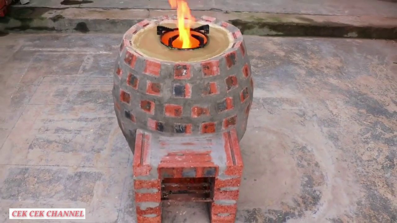 Tungku kayu bakar model gentong cantik || how to make firewood stove