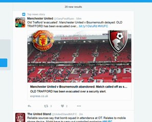 Diarah kosongkan stadium Old Trafford