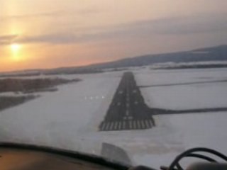 landing sunset VFR