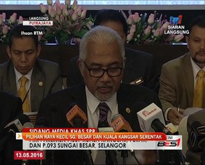 Pilihan Raya Kecil Sungai Besar dan Kuala Kangsar serentak