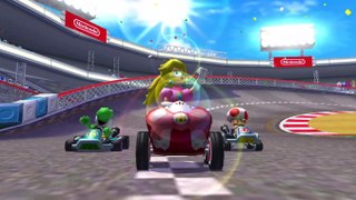 Nintendo 3DS, Mario Kart 7, Rainbow Road, Peach Gameplay