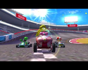 Nintendo 3DS, Mario Kart 7, Rainbow Road, Peach Gameplay