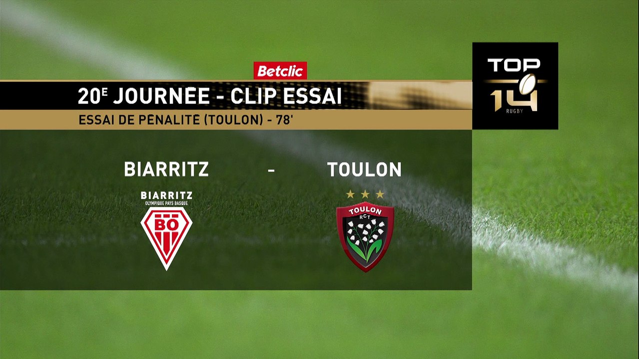 TOP 14 - Essai de pénalité (RCT) - Biarritz Olympique - RC Toulon- J20 - Saison 2021/2022