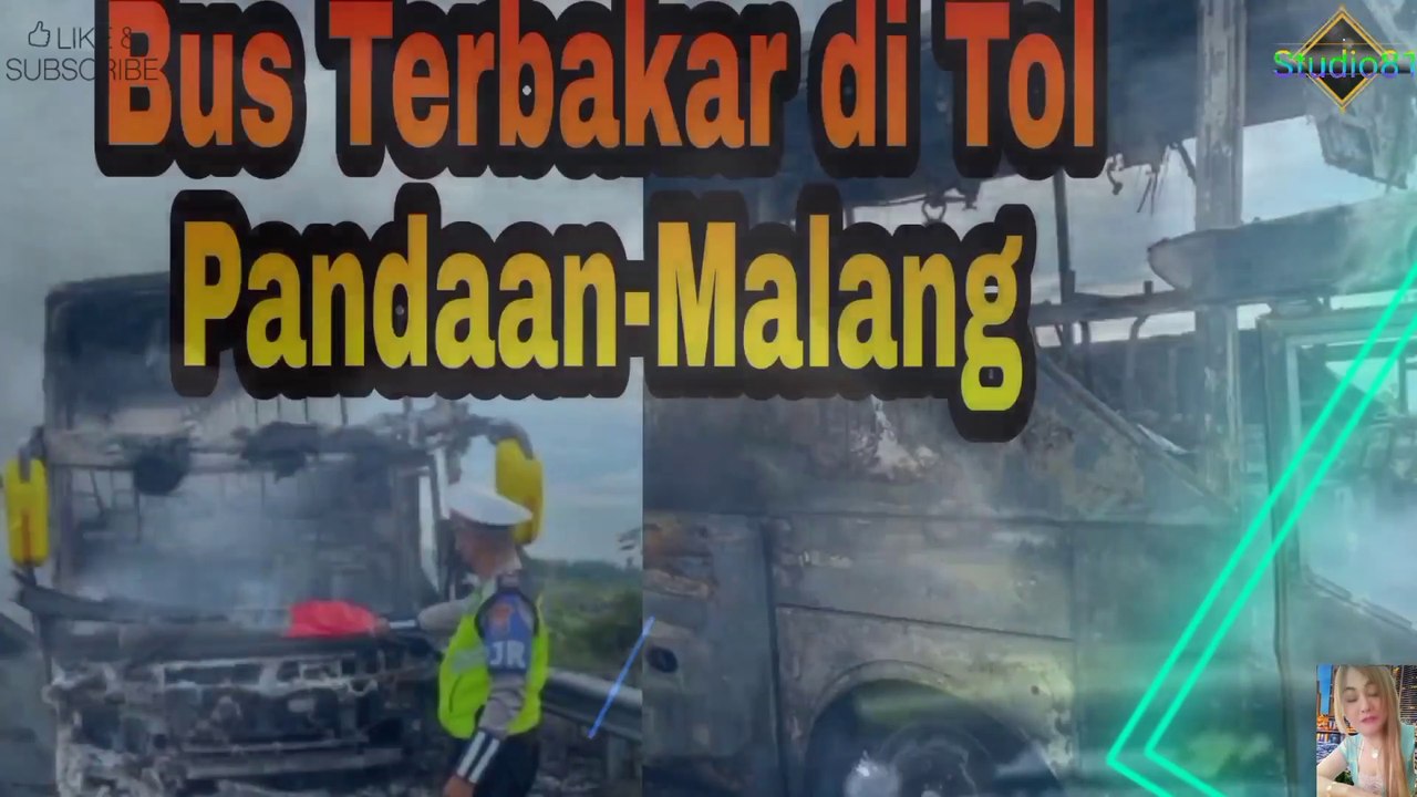 Kronologi Bus wisata Terbakar Di Tol Pandaan