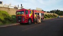 Corpo de Bombeiros combate incêndio em vegetação no Santo Inácio