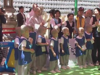 Bend it like Buddha: child monks play football in South Korea