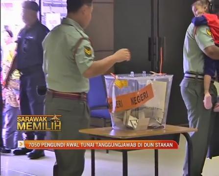 7050 pengundi awal tunai tanggungjawab di DUN Stakan