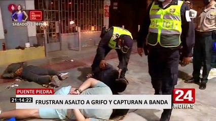 Puente Piedra: policías frustran robo en grifo y detienen a delincuentes