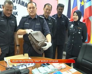 Lelaki miliki pistol, ugut bunuh ditahan
