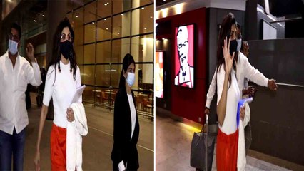 Shilpa Shetty चंडीगढ़ से फिल्म Sukhi.का शूट खत्म कर पहुंची मुंबई ; Video viral | FilmiBeat