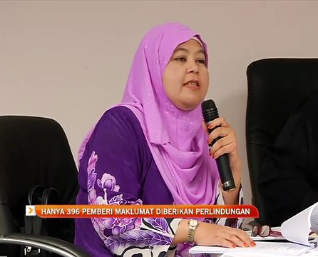 Hanya 396 pemberi maklumat diberikan perlindungan