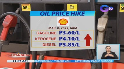 Diesel ng kumpanyang Shell, magtataas ng halos P6 / L simula bukas | BT