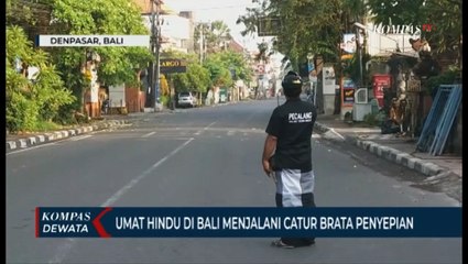 Puluhan Pecalang Amankan Pelaksanaan Nyepi di Bali