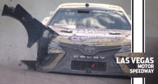 Erik Jones brings out late caution at Las Vegas; Wallace avoids major wreck