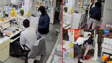 Nöbetçi eczaneyi soymaya çalışan hırsız böyle yakalandı