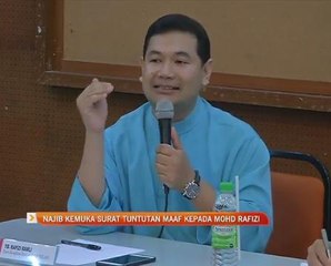 Najib Razak kemuka surat tuntutan maaf kepada Mohd Rafizi