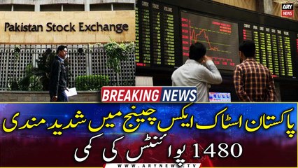 Pakistan Stock Exchange plunges over 1480 points