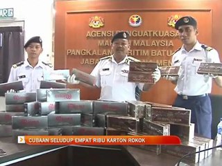 Cubaan seludup empat ribu karton rokok