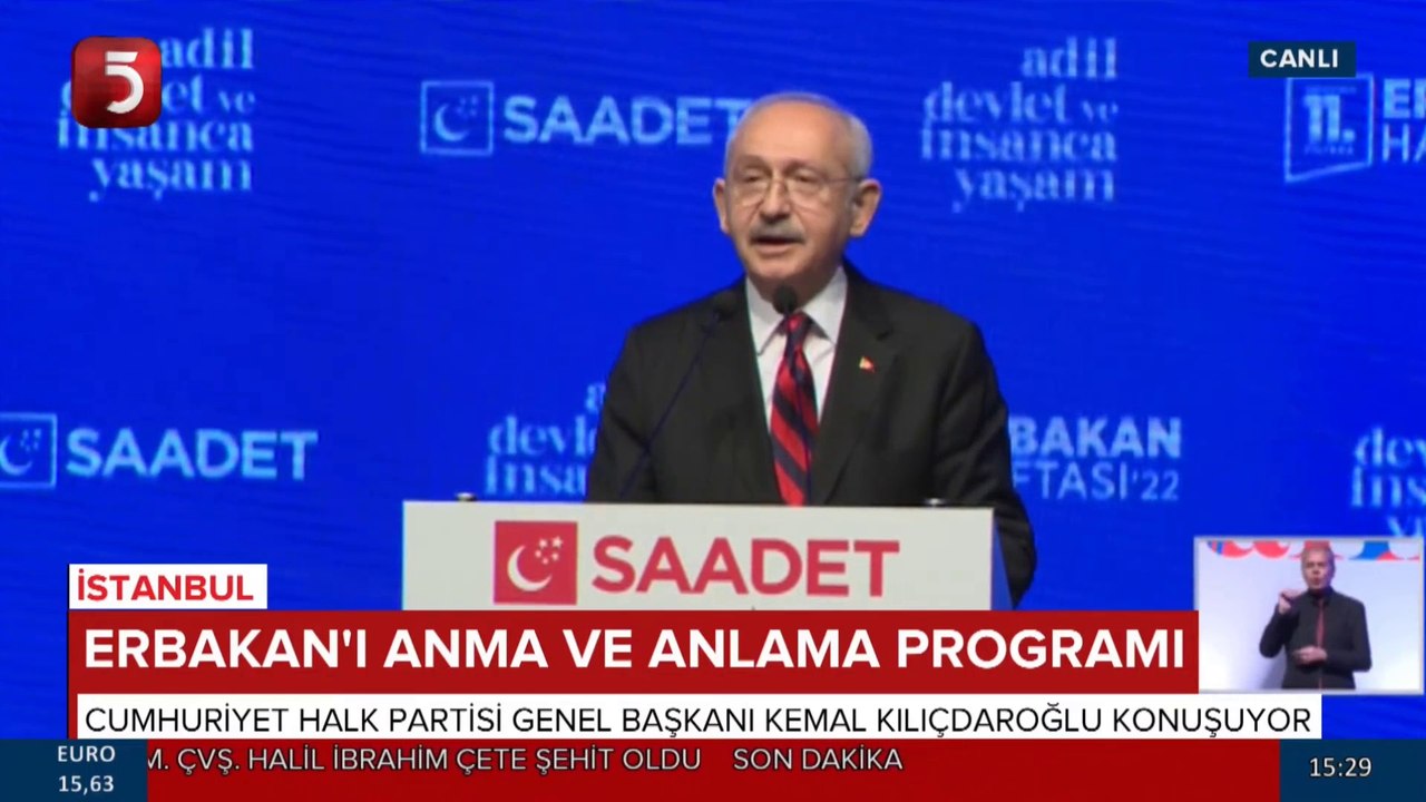 CHP Genel Başkanı Kemal Kılıçdaroğlu, Erbakan'ı Anma ve Anlama Programında Konuştu - 27.02.2022