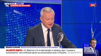 Bruno Le Maire sur les sanctions économiques contre la Russie: "Il nous reste des marges de manœuvre"