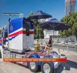 Sultan Johor guna trak jenis Mack pada program KMJ