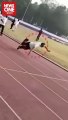 Bihar Police DGP SK Singhal falls face to face in 50 metre race | Bihar DGP fall down during race