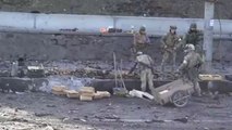 Raw video | Destroyed Russian military convoy, according to Ukraine